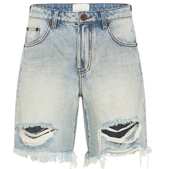 New Free People One Teaspoon Jackson Mid-Waist Shorts $108 SIZE 26 Kansas Blue - Picture 5 of 7